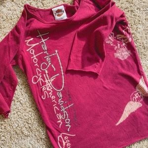 Harley Davidson Three Quarter Sleeve Top